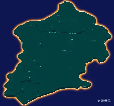 threejs忻州市保德县geoJson地图3d地图添加金色效果