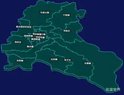 threejs晋中市榆次区geoJson地图3d地图CSS3D标签