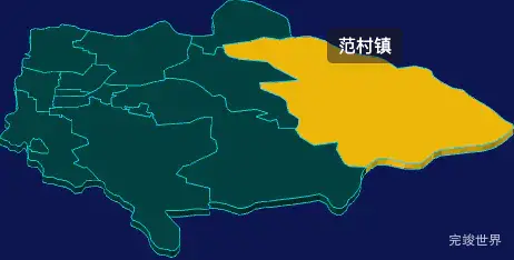 threejs晋中市太谷县geoJson地图3d地图鼠标移入显示标签并高亮