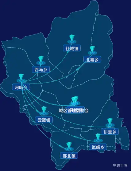 echarts晋中市榆社县geoJson地图label自定义样式