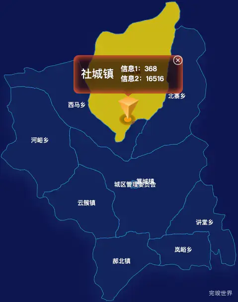 echarts晋中市榆社县geoJson地图点击弹出自定义弹窗