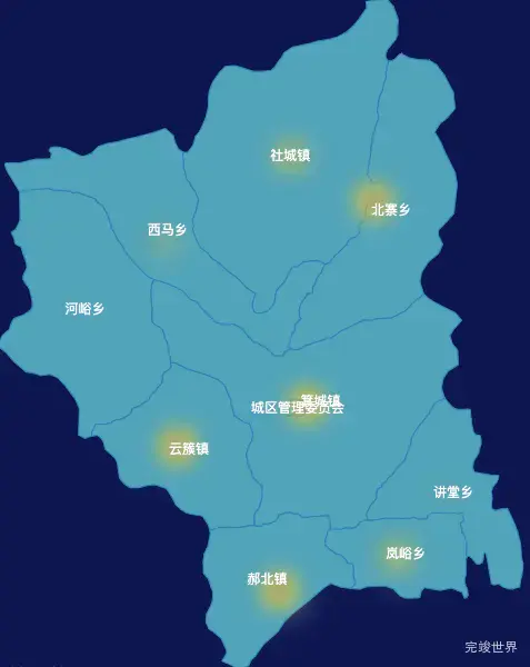 echarts晋中市榆社县geoJson地图热力图