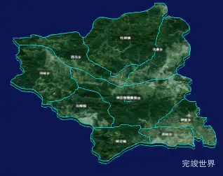 threejs晋中市榆社县geoJson地图3d地图自定义贴图加CSS3D标签