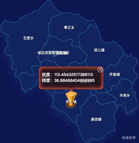 echarts晋中市左权县geoJson地图tooltip自定义html