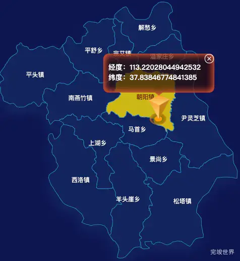 echarts晋中市寿阳县geoJson地图点击地图获取经纬度