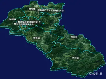 threejs晋中市祁县geoJson地图3d地图