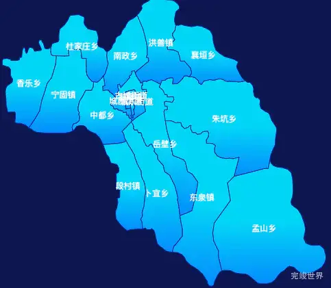 echarts晋中市平遥县geoJson地图局部颜色渐变