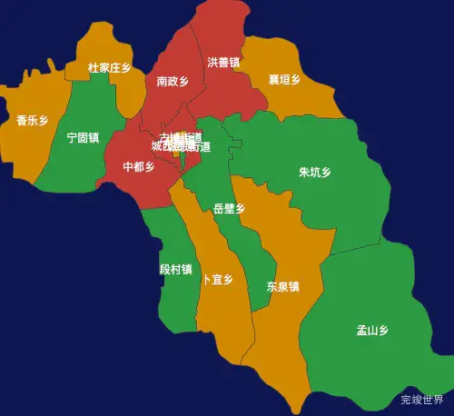 echarts晋中市平遥县geoJson地图定义颜色