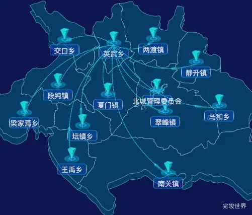 echarts晋中市灵石县geoJson地图label自定义样式