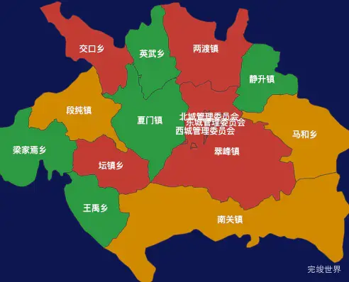 echarts晋中市灵石县geoJson地图定义颜色