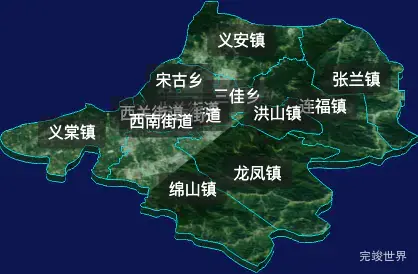 threejs晋中市介休市geoJson地图3d地图自定义贴图加CSS2D标签