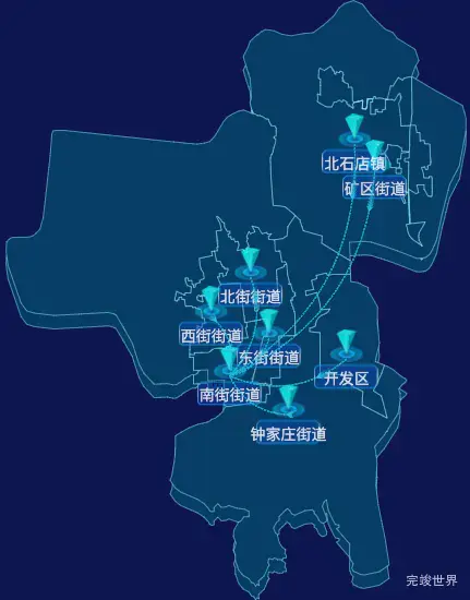 echarts晋城市城区geoJson地图label自定义样式