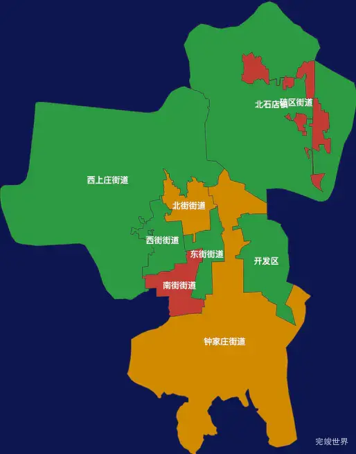 echarts晋城市城区geoJson地图定义颜色