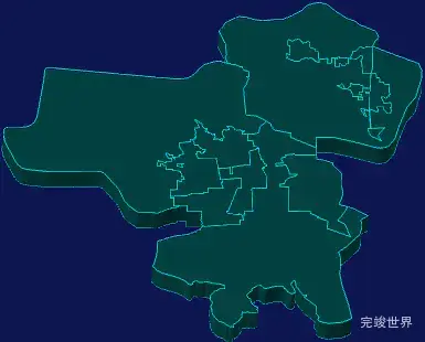 threejs晋城市城区geoJson地图3d地图