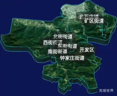 threejs晋城市城区geoJson地图3d地图自定义贴图加CSS2D标签