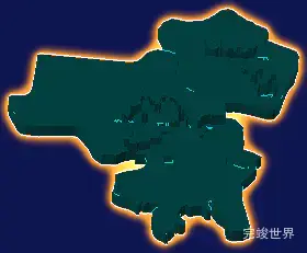 threejs晋城市城区geoJson地图3d地图添加金色效果