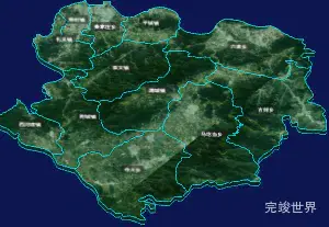 threejs晋城市陵川县geoJson地图3d地图CSS3D标签