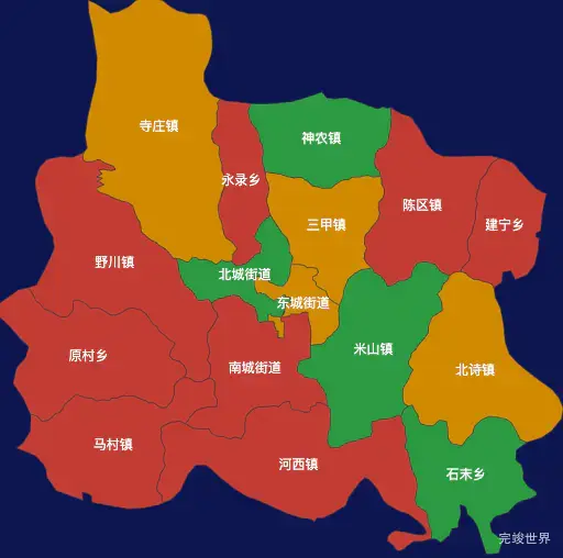 echarts晋城市高平市geoJson地图定义颜色