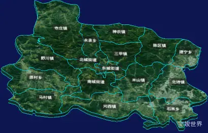 threejs晋城市高平市geoJson地图3d地图自定义贴图加CSS3D标签