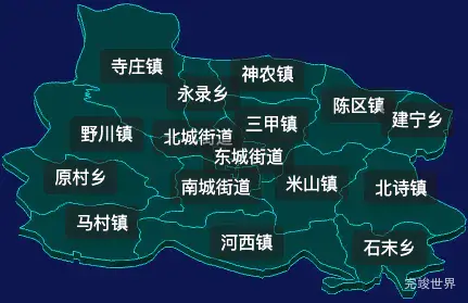 threejs晋城市高平市geoJson地图3d地图css2d标签