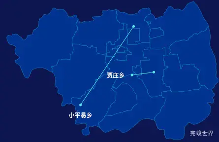 echarts朔州市朔城区geoJson地图自定义引导线