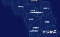 echarts朔州市山阴县geoJson地图根据经纬度显示自定义html弹窗实例