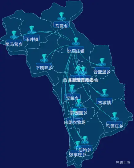 echarts朔州市山阴县geoJson地图label样式自定义