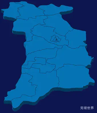 echarts朔州市山阴县geoJson地图3d地图实例旋转动画