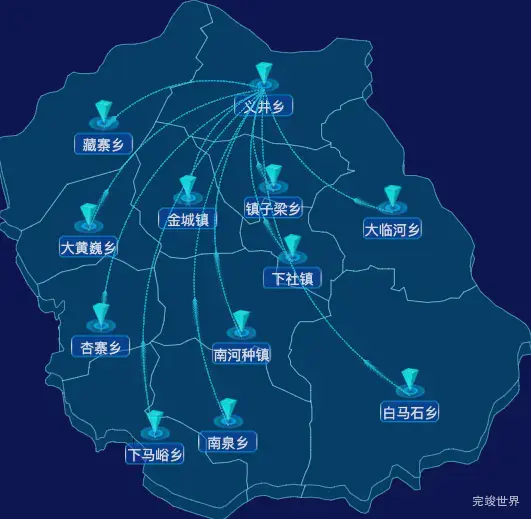 echarts朔州市应县geoJson地图label自定义样式