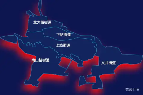 echarts阳泉市城区geoJson地图阴影