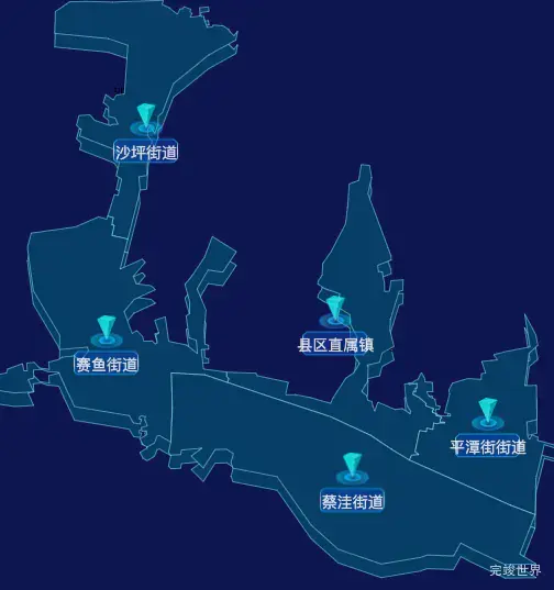 echarts阳泉市矿区geoJson地图点击跳转到指定页面