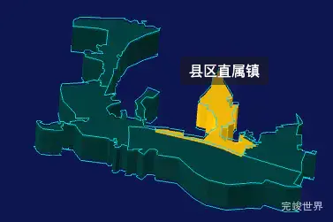 threejs阳泉市矿区geoJson地图3d地图鼠标移入显示标签并高亮