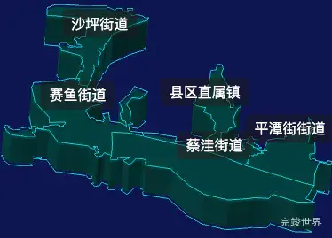 threejs阳泉市矿区geoJson地图3d地图css2d标签