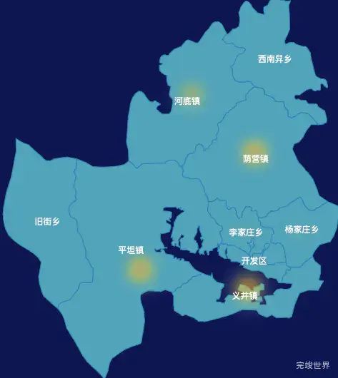 echarts阳泉市郊区geoJson地图热力图