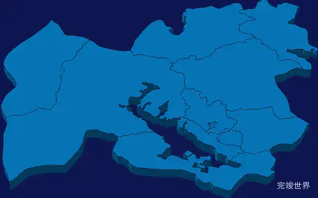 echarts阳泉市郊区geoJson地图3d地图实例旋转动画