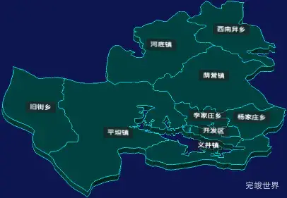 threejs阳泉市郊区geoJson地图3d地图CSS3D标签