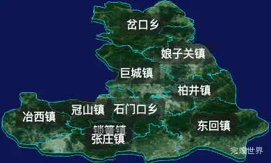 threejs阳泉市平定县geoJson地图3d地图自定义贴图加CSS2D标签