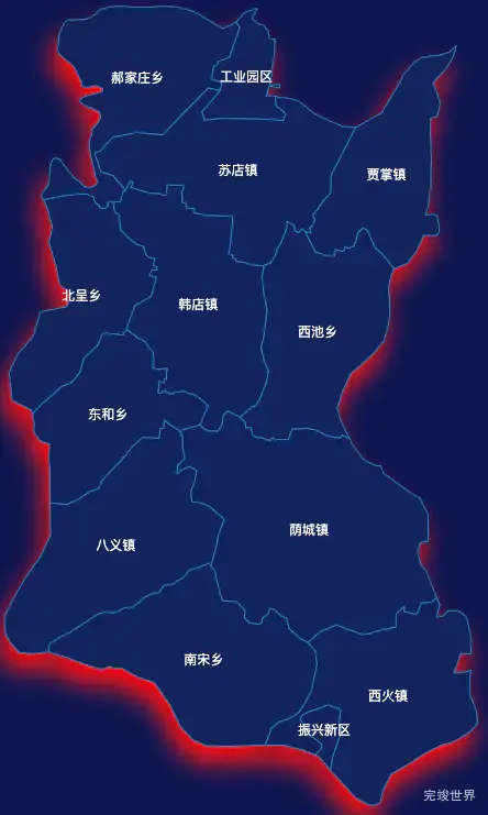 echarts长治市上党区geoJson地图阴影