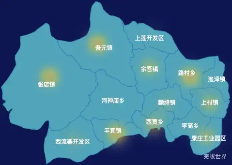 echarts长治市屯留区geoJson地图热力图