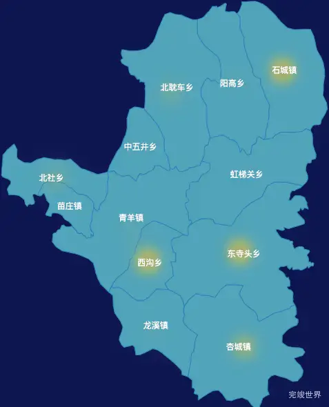 echarts长治市平顺县geoJson地图热力图