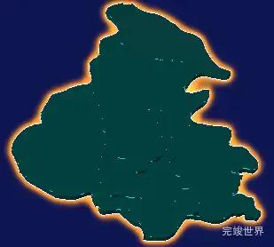 threejs长治市黎城县geoJson地图3d地图添加金色效果