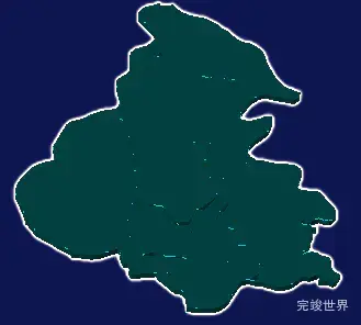 threejs长治市黎城县geoJson地图3d地图添加描边效果