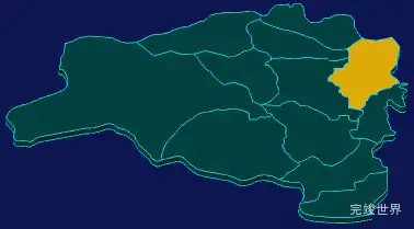 threejs长治市长子县geoJson地图3d地图指定区域闪烁