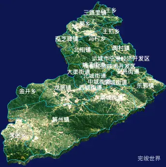 echarts运城市盐湖区geoJson地图3d地图自定义贴图-绿色地面