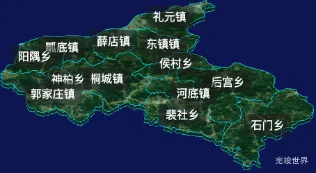 threejs运城市闻喜县geoJson地图3d地图