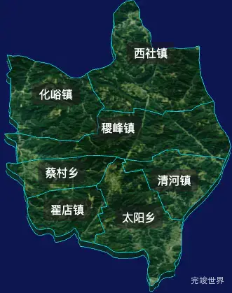 threejs运城市稷山县geoJson地图3d地图css2d标签