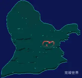 threejs运城市新绛县geoJson地图3d地图红色描边闪烁警报