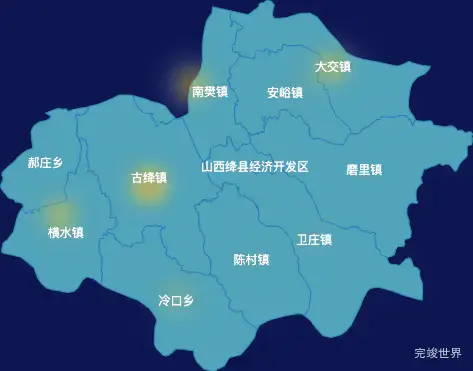 echarts运城市绛县geoJson地图热力图