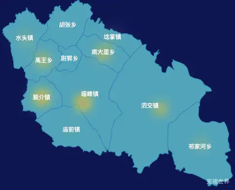 echarts运城市夏县geoJson地图热力图