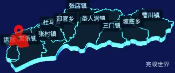 echarts运城市平陆县geoJson地图3d地图自定义图标